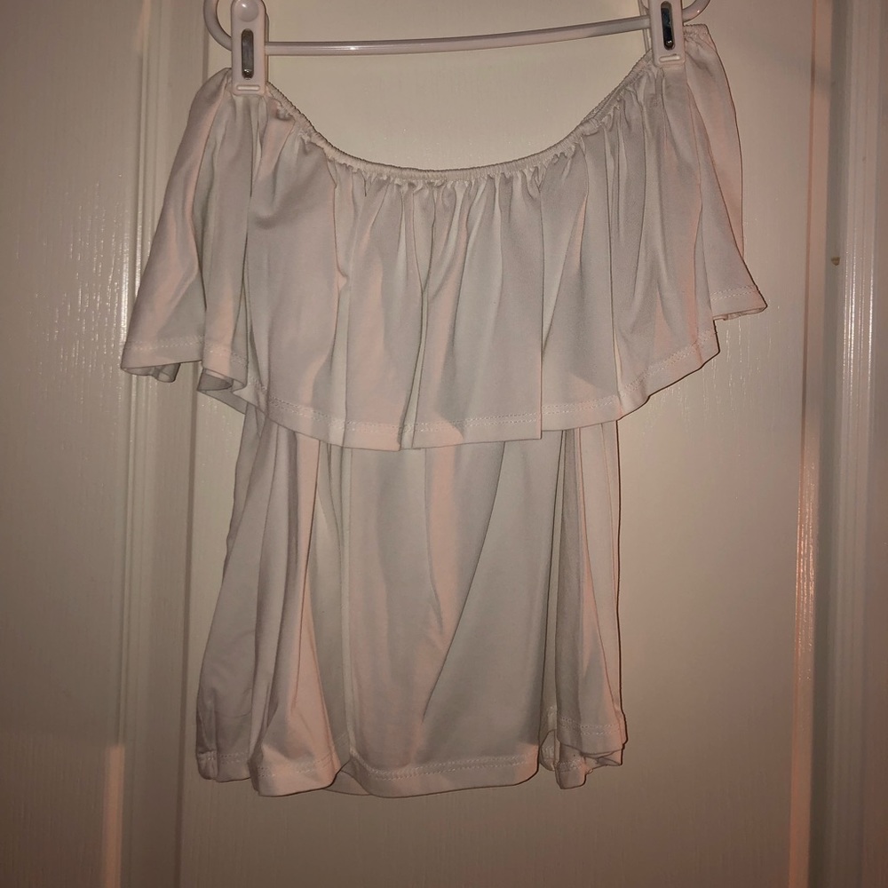 white off the shoulder top